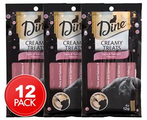 3 x Dine Creamy Treats Tuna & Salmon Flavour 4pk