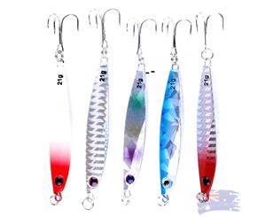 5x 21g Fishing Lures Metal Slice Micro Jig Bait Spoon Tackle Salmon Spinning Bream