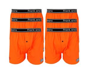 6x - Boxer Shorts Frank and Beans Underwear Mens 100% Cotton S M L XL XXL - Orange