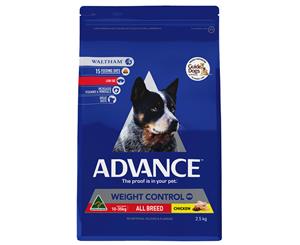 Advance Dog Food Weight Control Chicken 13kg Premium Pet Food Nutrition