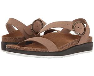 Aetrex Womens Adrianna Leather Open Toe Casual Strappy Sandals