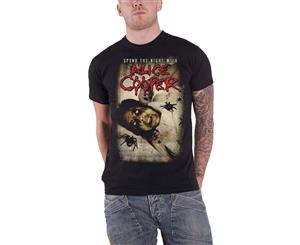 Alice Cooper T Shirt Spend The Night With Spiders Ex Tour Official Mens - Black