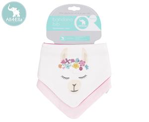 All4Ella Reversible Bandana Bibs 2-Pack - Llama Head