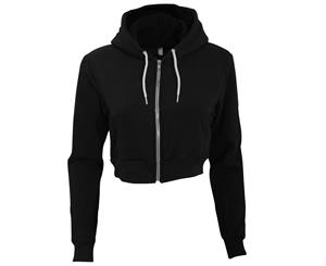 American Apparel Womens/Ladies Flex Fleece Cropped Hoodie (Black) - RW4026