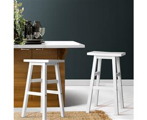 Artiss 2 x Wooden Kitchen Bar Stools Bar Stool Chairs Barstools White