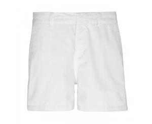 Asquith & Fox Womens/Ladies Classic Fit Shorts (White) - RW4812