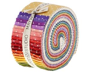 Beautiful Basics Classic Dot Precut Quilting Strips of Fabric Jelly Roll 40 2.5-inch by Maywood Studio