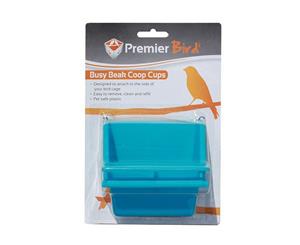 Bird Large Busy Beak Plastic Coop Cup - 2 Pack - Large (Premier Bird)