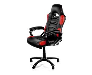 Black & Red Enzo Adjustable Ergonomic Motorsports Inspired Desk Chair