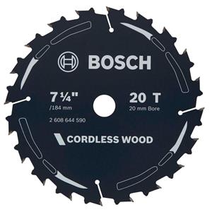 Bosch 184mm 20T TCT Circular Saw Blade for Wood Cutting - CORDLESS