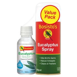 Bosistos Eucalyptus Spray 200g & Eucalyptus Solution 100ml Value Pack