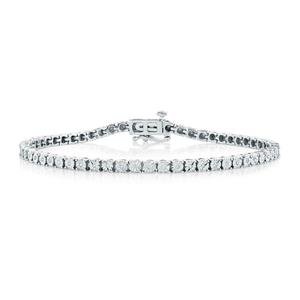 Bracelet with 1/4 Carat TW of Diamonds in Sterling Silver