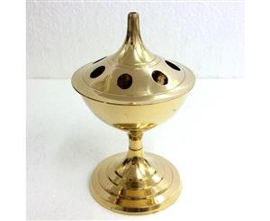 Brass Charcoal Holder - Brass On Stand - Ceremony Smudging Ritual