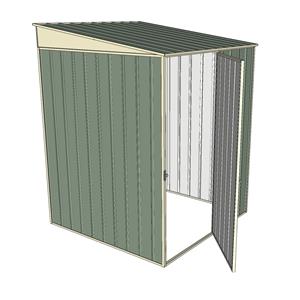 Build-a-Shed 1.5 x 1.5 x 2m Skillion Shed without Side Doors - Green