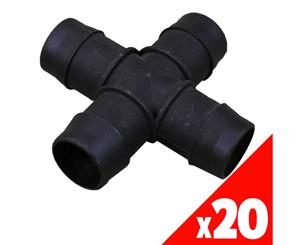 CROSS 25mm Barbed Poly BAG of 20 HRC10 Garden Water Irrigation Hydroponic