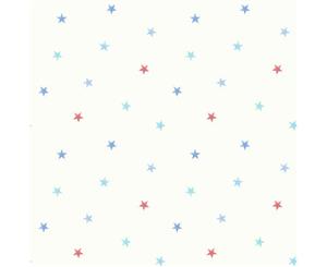 Carousel Ditsy Stars Wallpaper Blue / Red Fine Decor DL21138