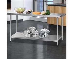 Cefito 1829x610mm Stainless Steel Kitchen Benches Work Bench Food Prep Table 304 Food Grade Stainless Steel