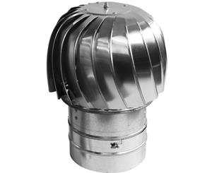 Chimney Flue Cowl Spinner Stainless Steel Plug-in Ventilation Spinning Cowl 200mm diameter