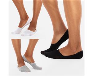 Chusette Top Selling Invisible Socks (3 pairs set) - Black/Grey/White