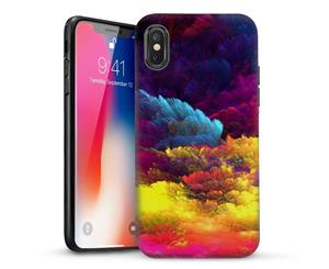 Colorful Cloud Dual Layer heavy duty Case Cover For Apple iPhone XR