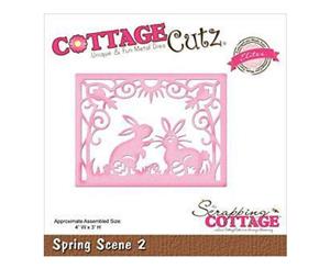 Cottagecutz Elites Die Spring Scene #2 4Inch X3inch