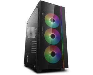 DEEPCOOL MATREXX 55 RGB ATX Mid Tower  Support E-ATX. Tempered glass side and front panels 3 X Addressable RGB Fans. up to 280MM Radiator on top .