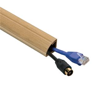 D-Line 2m Brown Quadrant Wood Cover Adhesive Cable Management