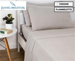 Daniel Brighton Flannelette 145GSM Sheet Set - Natural