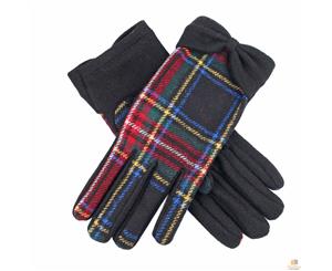 Dents Women's Wool Blend Gloves - Black Stewart