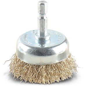 Detroit 50mm 1/4-Hex Mounted Crimped Wire Cup Brush