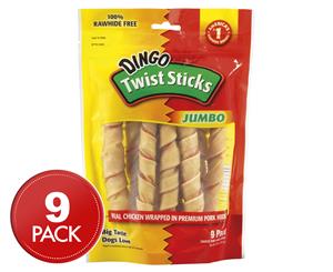 Dingo Jumbo Twist Sticks 9pk