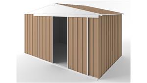 EasyShed D3823 Gable Slider Roof Garden Shed - Pale Terracotta