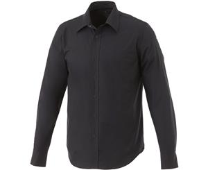 Elevate Mens Hamell Long Sleeve Shirt (Solid Black) - PF1841