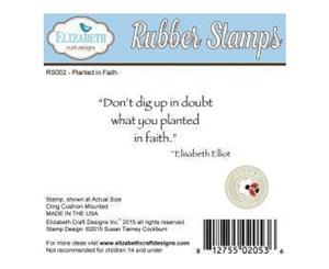 Elizabeth Crafts Cling Mounted Stamps 2.5In. X1.25In. - Don't Dig