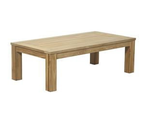 Entertainer Outdoor Solid Teak Timber Coffee Table - Outdoor Teak Tables