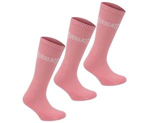 Everlast Women 3 Pack Crew Socks - Pink