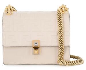 Fendi Kan I Shoulder Bag - Off White