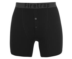 Firetrap Men 2 Pack Boxers - Black/Black