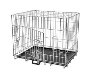 Foldable Metal Dog Bench L Metal Pet Transport Travel Carrier Cage