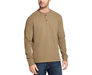 G.H. Bass & Co. Mens Yosemite Knit Crew Neck Henley Shirt