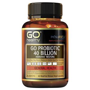 GO Healthy Probiotic Support 40 Billion 60 Vege Capsules