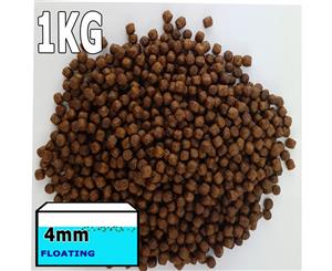 Goldfish Koi Small Aqua Aquarium Pond Floating Fish Food Pellets 4mm 1Kg