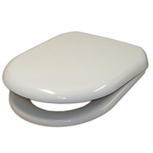 Haron White D Shaped Toilet Seat