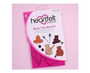 Heartfelt Creations Cut & Emboss Dies Beary Fun Retreat 2 inch To 2.5 inch