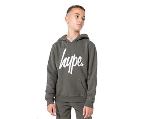 Hype Black Script Kids Kids Unisex Pullover Hoodie - Black