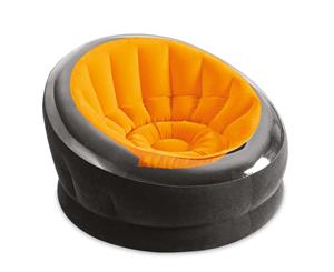 Intex 112 x 109 x 69cm Indoor/Outdoor Empire Air Inflatable Lounge Chair Orange