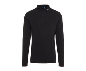 J.Lindeberg M Tour Tech LS Reg TX Jersey Polo - Black