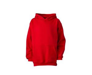 James And Nicholson Childrens/Kids Hooded Sweatshirt (Red) - FU485