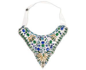 Jo No Fui Stone Patch Necklace - Multi-Colour