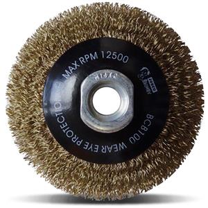 Josco Brumby 100mm Multi-Thread Crimped Wire Bevel Brush